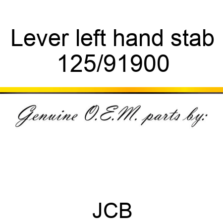 Lever, left hand stab 125/91900