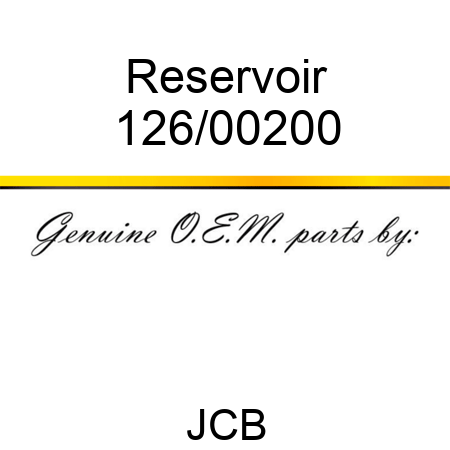 Reservoir 126/00200