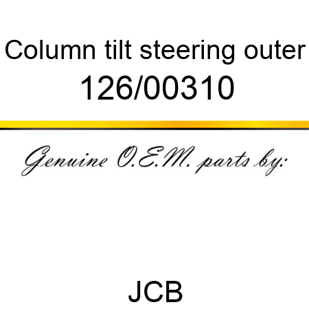 Column, tilt steering outer 126/00310