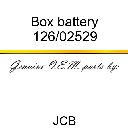 Box, battery 126/02529