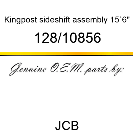 Kingpost, sideshift assembly, 15`6