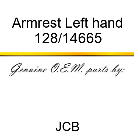 Armrest, Left hand 128/14665