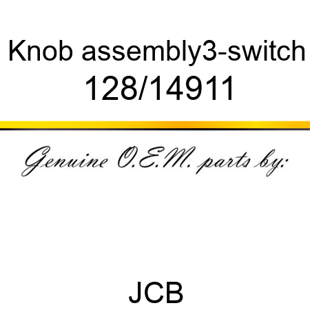 Knob, assembly,3-switch 128/14911