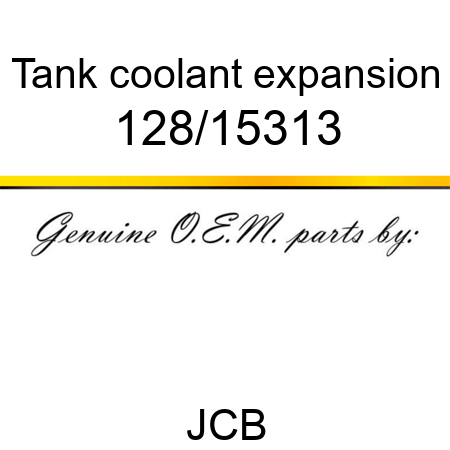 Tank, coolant expansion 128/15313