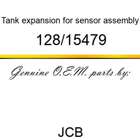 Tank, expansion for sensor, assembly 128/15479
