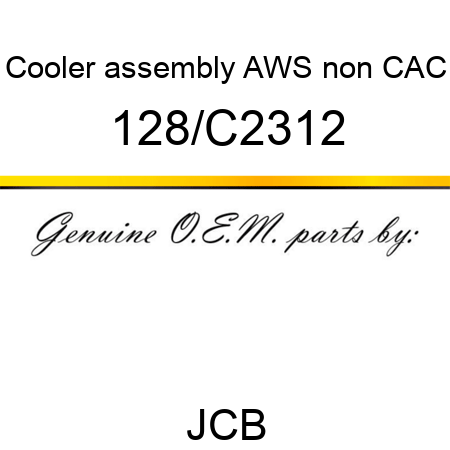 Cooler, assembly, AWS non CAC 128/C2312