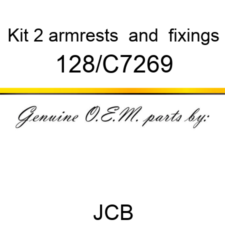 Kit, 2 armrests & fixings 128/C7269