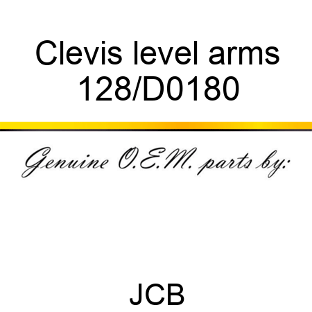 Clevis, level arms 128/D0180