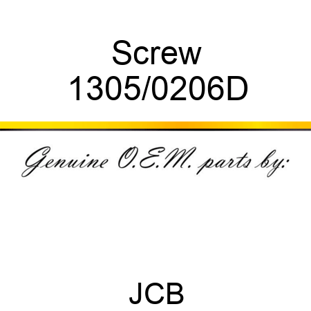 Screw 1305/0206D
