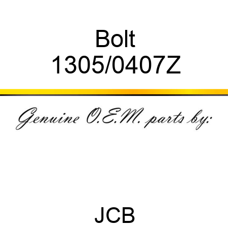 Bolt 1305/0407Z
