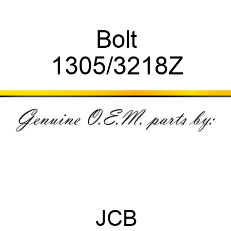 Bolt 1305/3218Z