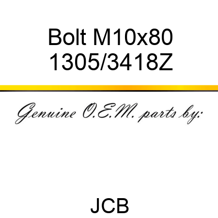 Bolt, M10x80 1305/3418Z