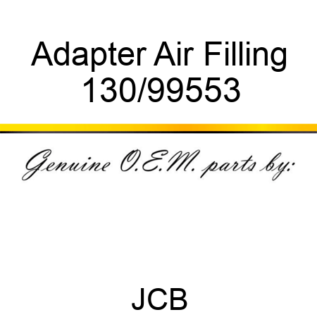 Adapter, Air Filling 130/99553
