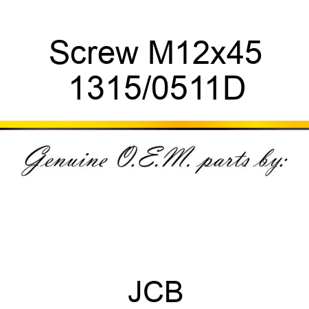 Screw, M12x45 1315/0511D