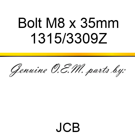 Bolt, M8 x 35mm 1315/3309Z