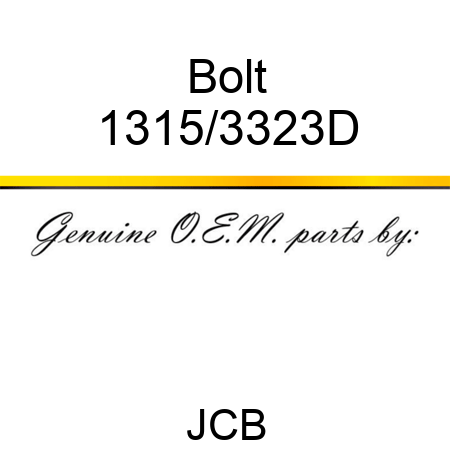 Bolt 1315/3323D