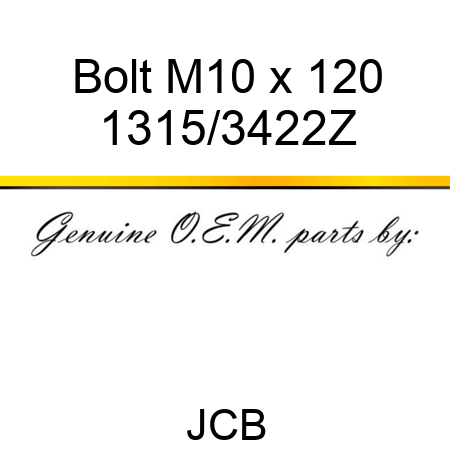 Bolt, M10 x 120 1315/3422Z