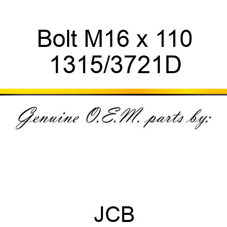 Bolt, M16 x 110 1315/3721D