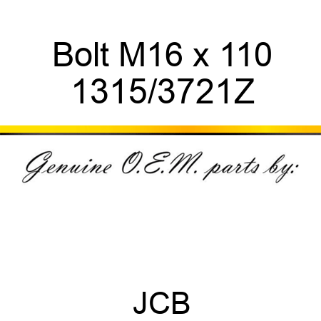 Bolt, M16 x 110 1315/3721Z