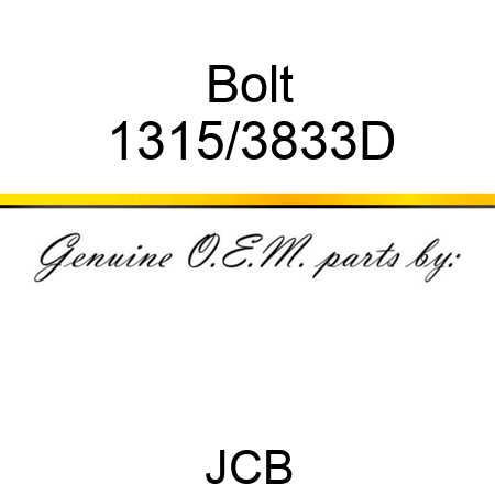 Bolt 1315/3833D