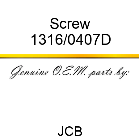 Screw 1316/0407D