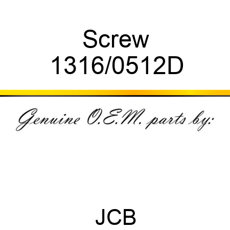 Screw 1316/0512D