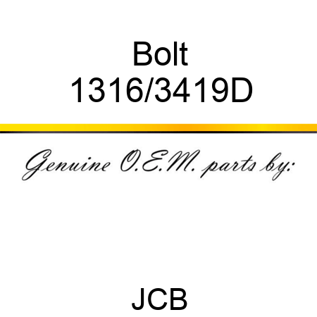 Bolt 1316/3419D