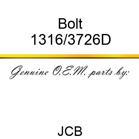 Bolt 1316/3726D
