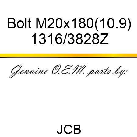 Bolt, M20x180(10.9) 1316/3828Z