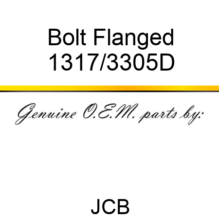 Bolt, Flanged 1317/3305D
