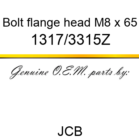 Bolt, flange head, M8 x 65 1317/3315Z