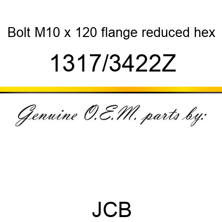 Bolt, M10 x 120, flange reduced hex 1317/3422Z