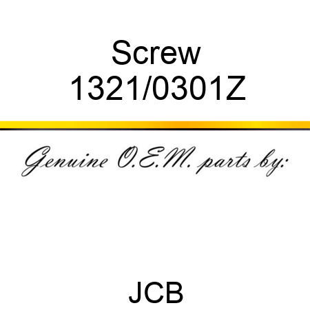 Screw 1321/0301Z