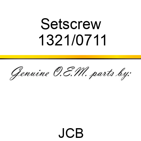 Setscrew 1321/0711