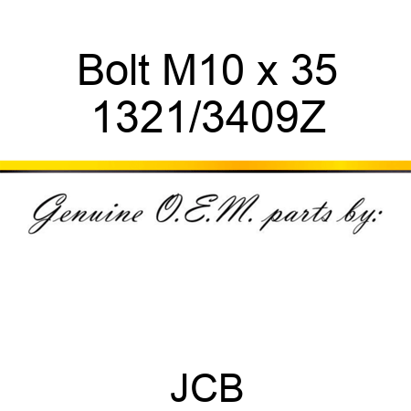 Bolt, M10 x 35 1321/3409Z