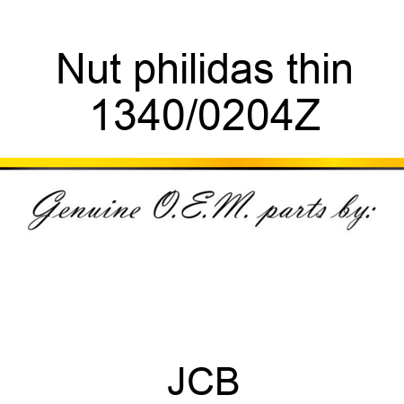 Nut, philidas thin 1340/0204Z