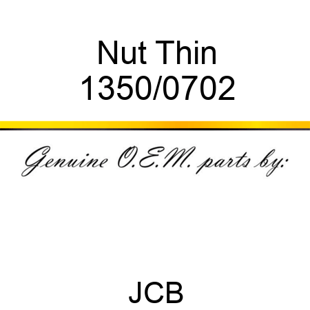 Nut, Thin 1350/0702
