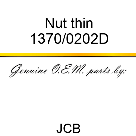 Nut, thin 1370/0202D