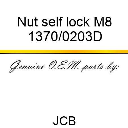 Nut, self lock M8 1370/0203D