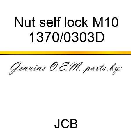 Nut, self lock M10 1370/0303D