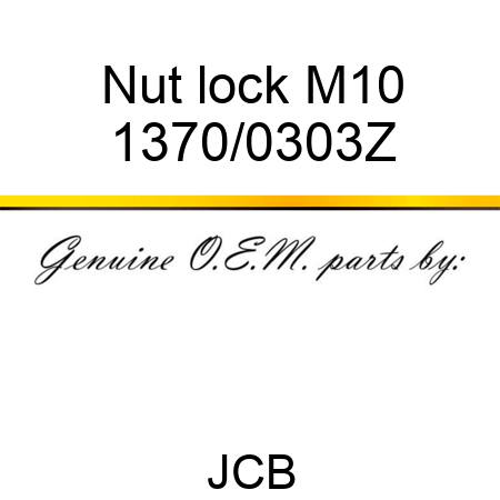 Nut, lock, M10 1370/0303Z