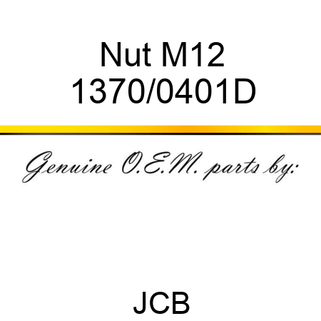 Nut, M12 1370/0401D