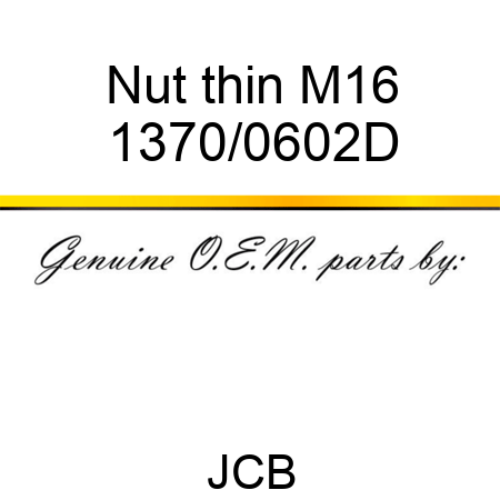 Nut, thin, M16 1370/0602D