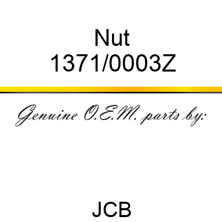 Nut 1371/0003Z