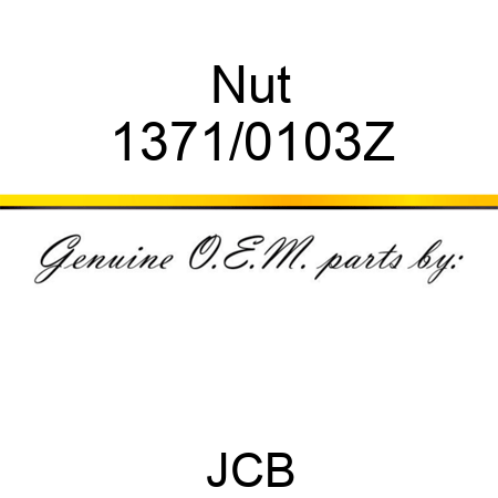 Nut 1371/0103Z