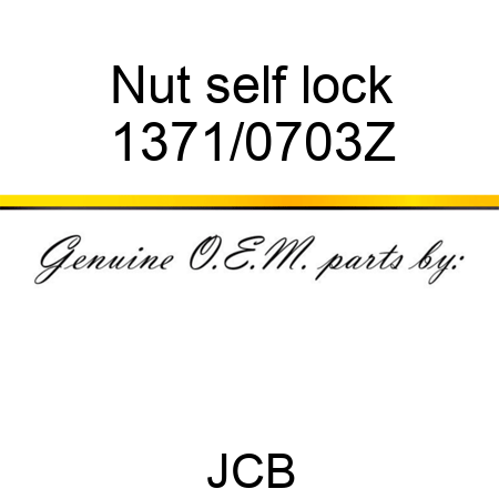Nut, self lock 1371/0703Z