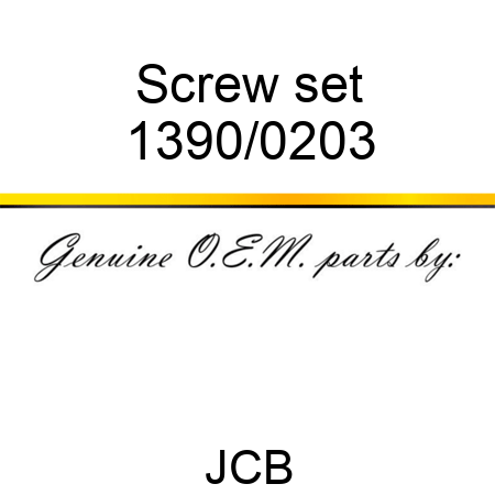 Screw, set 1390/0203