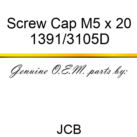 Screw, Cap M5 x 20 1391/3105D