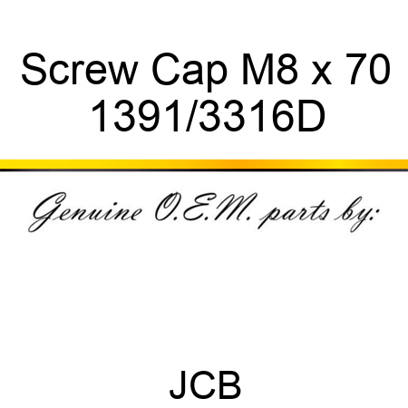 Screw, Cap M8 x 70 1391/3316D