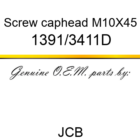 Screw, caphead M10X45 1391/3411D
